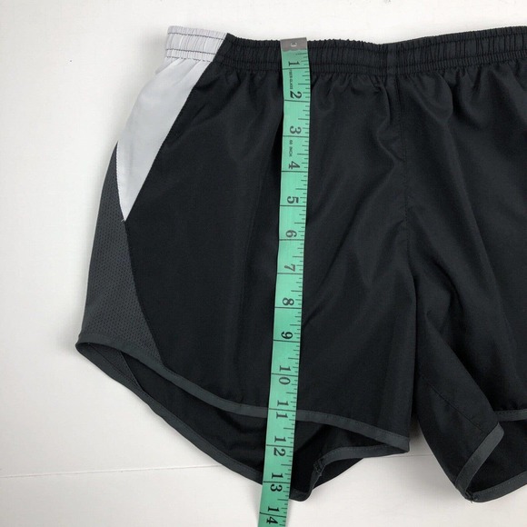 Nike DRI-FIT 3" Womens Running Shorts Size Small Lined Black White Gray - Picture 11 of 12